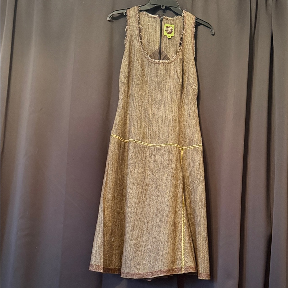 Miss Sixty Brown Midi Dress
